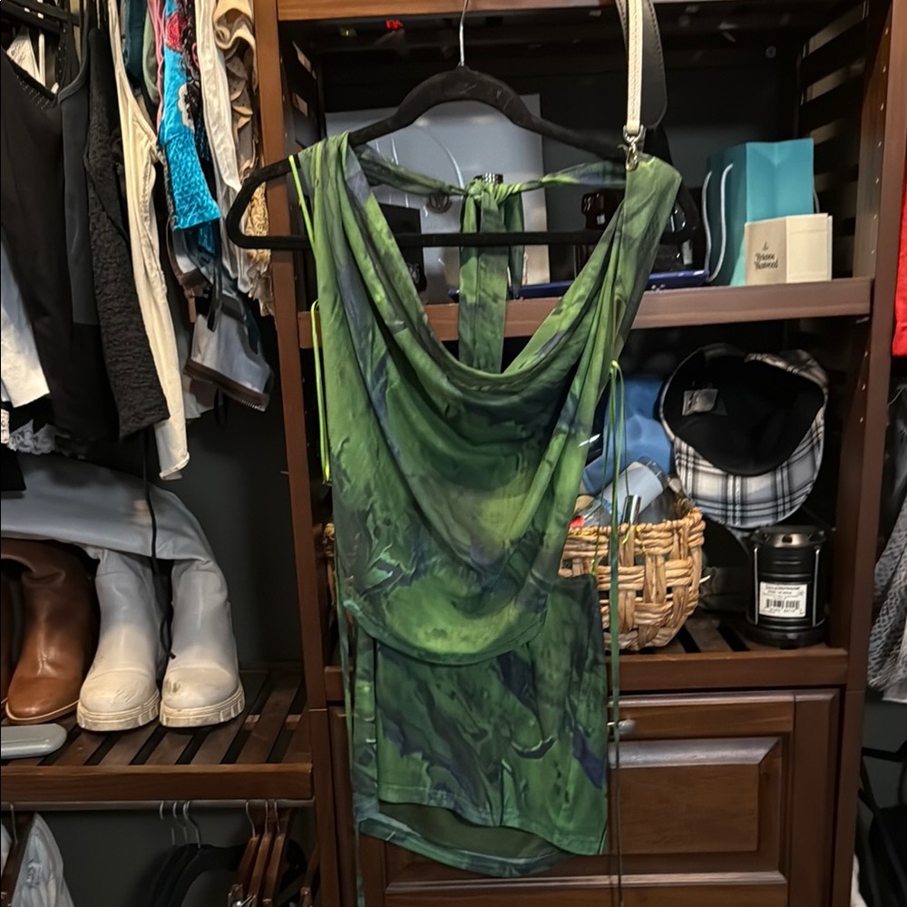 Green and Blue clubbing dress